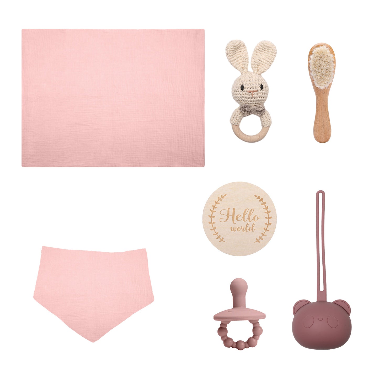 Baby Full Moon Towel & Pacifier Gift Set