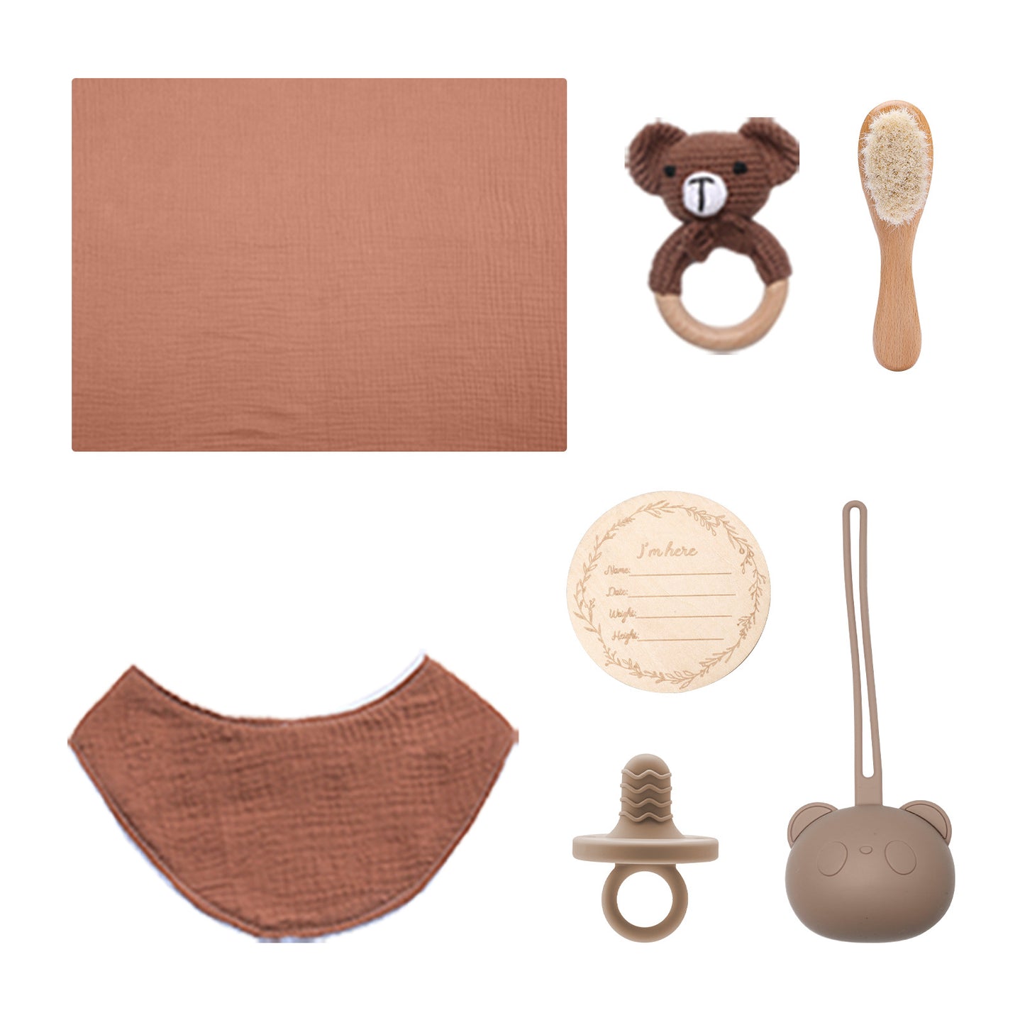 Baby Full Moon Towel & Pacifier Gift Set