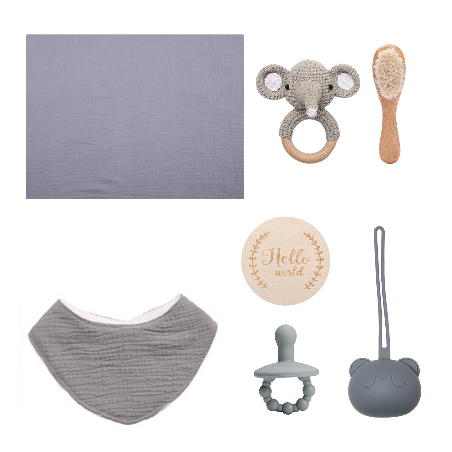 Baby Full Moon Towel & Pacifier Gift Set