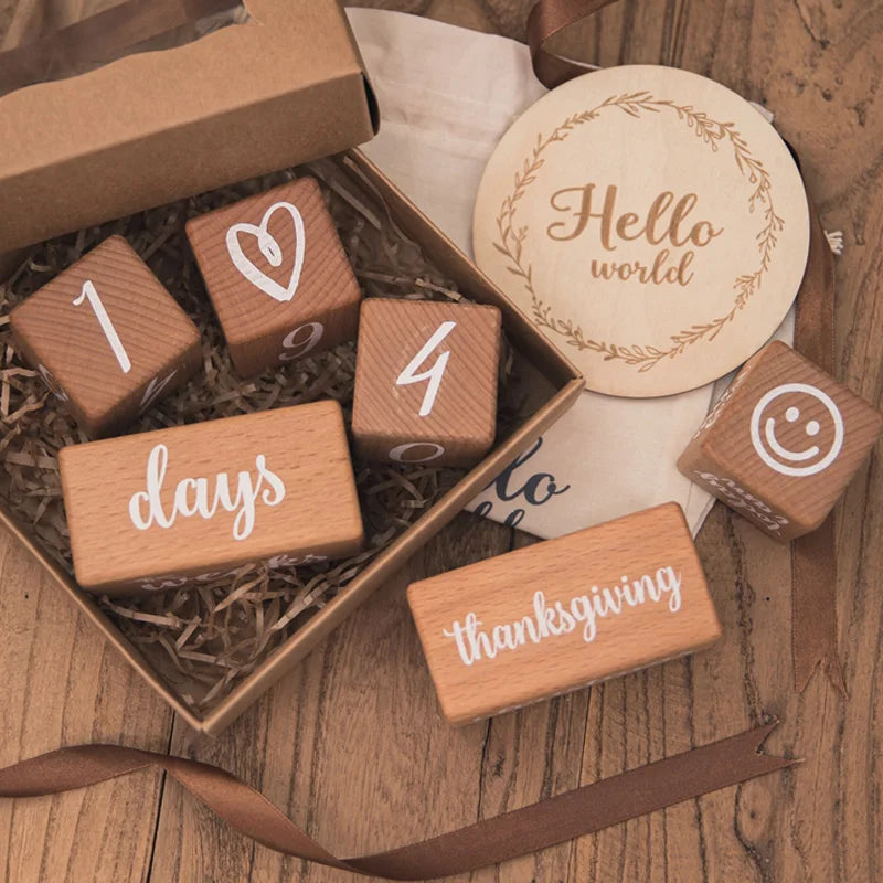 Wooden Milestone Cubes
