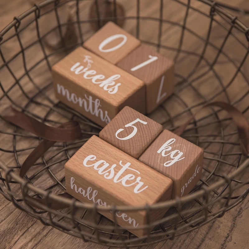 Wooden Milestone Cubes