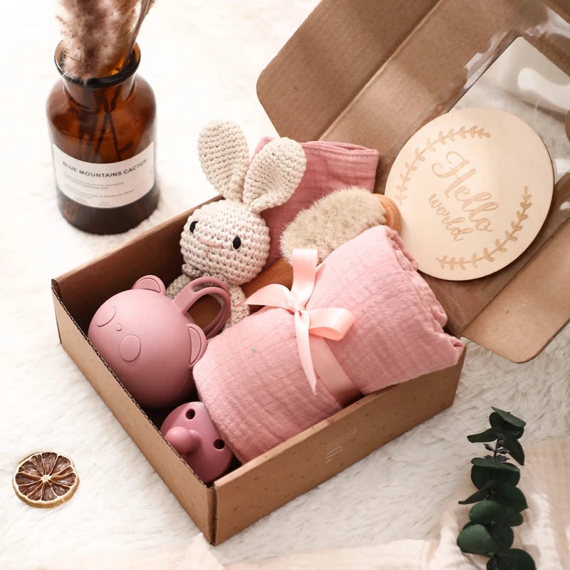 Baby Full Moon Towel & Pacifier Gift Set