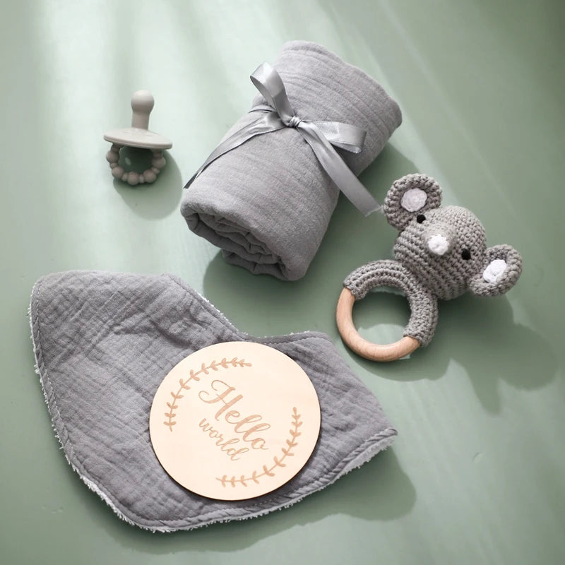 Baby Full Moon Towel & Pacifier Gift Set