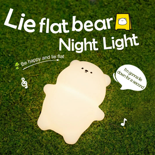 Lying Flat Bear Feeding Night Lamp