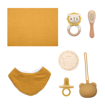Baby Full Moon Towel & Pacifier Gift Set