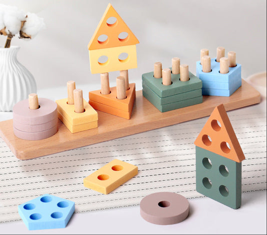 Montessori Wooden Geometric Shape Matching