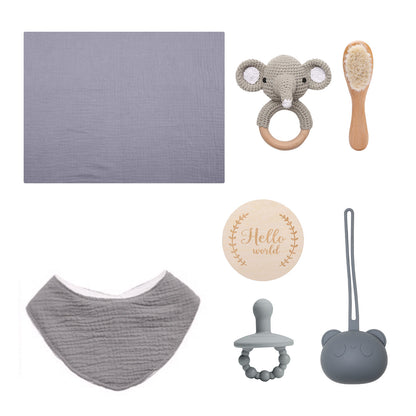 Baby Full Moon Towel & Pacifier Gift Set