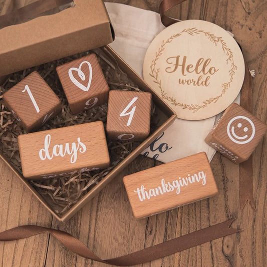 Wooden Milestone Cubes