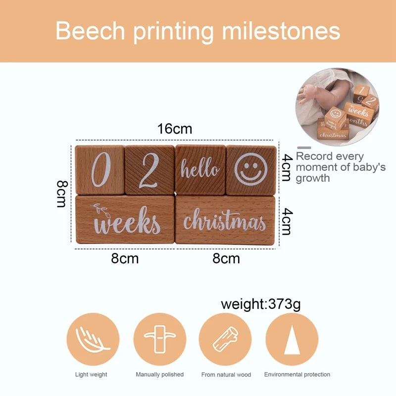 Wooden Milestone Cubes